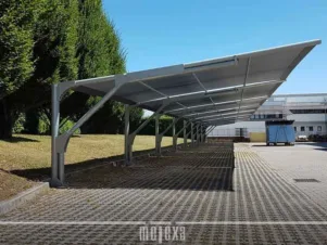 pensiline per posti auto di supermercati