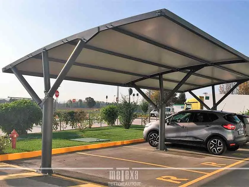 Pensiline auto coperture per parcheggi