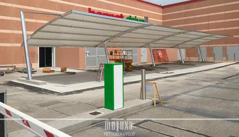 pensiline auto supermercati